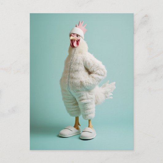 Carte Postale Chaussons Anthropomorphes Cosy De Fer De Poulet (Devant)