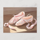 Carte Postale Chaussons de Ballet Magnifiques | Rose Clair (Devant)