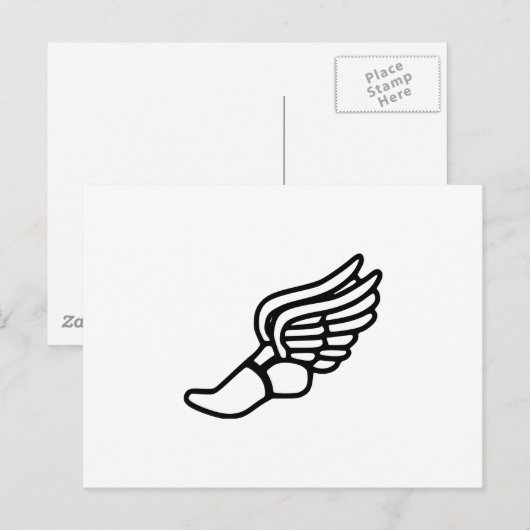 Carte Postale Chaussure avec ailes (Devant / Derrière)