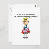 Carte Postale Chaussure convient Prince Tshirts et cadeaux (Devant / Derrière)