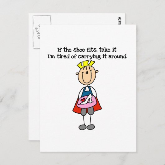 Carte Postale Chaussure convient Prince Tshirts et cadeaux (Devant / Derrière)