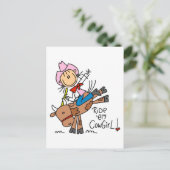 Carte Postale Chaussure Cowgirl Riding Tshirts et cadeaux (Debout devant)
