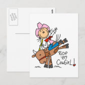 Carte Postale Chaussure Cowgirl Riding Tshirts et cadeaux (Devant / Derrière)