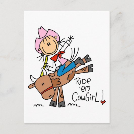 Carte Postale Chaussure Cowgirl Riding Tshirts et cadeaux (Devant)