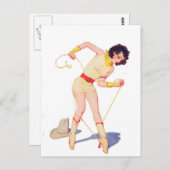 Carte Postale Chaussure Cravate Cowgirl (Devant / Derrière)
