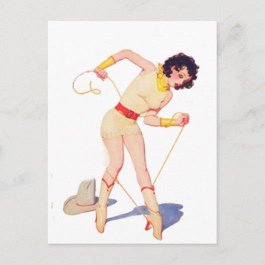 Carte Postale Chaussure Cravate Cowgirl (Devant)