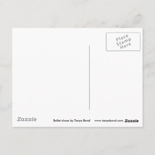 Carte Postale Chaussure de ballet (Dos)