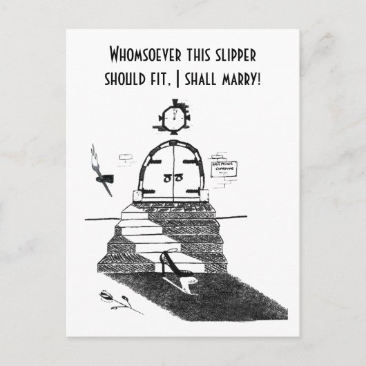 Carte Postale Chaussure de Cendrillon (Devant)