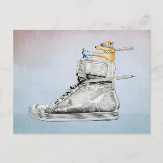 Carte postale Chaussure de conduite de chien (Devant)