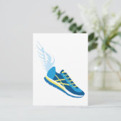 Carte Postale Chaussure de course à ailes (Debout devant)
