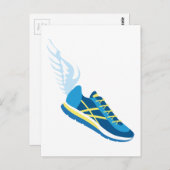 Carte Postale Chaussure de course à ailes (Devant / Derrière)
