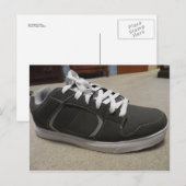 Carte Postale Chaussure de skateboard grise (Devant / Derrière)