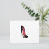 Carte Postale Chaussure de Stiletto Noir (Debout devant)