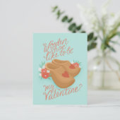 Carte Postale Chaussure en bois soit ma Saint Valentin (Debout devant)