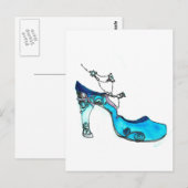 Carte Postale Chaussure en verre (Devant / Derrière)