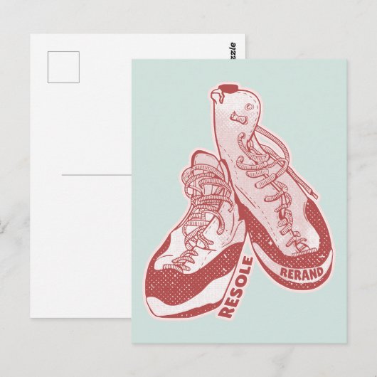 Carte Postale Chaussure escalade de roche (Devant / Derrière)