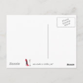 Carte Postale Chaussure et verre de flute de Champagne Stiletto (Dos)