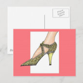 Carte Postale chaussure gîtée par haute des années 1920 (Devant / Derrière)