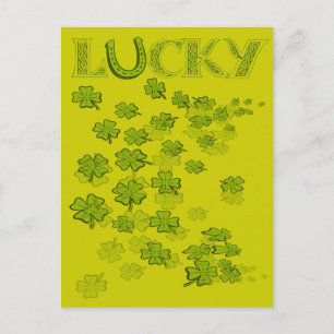Carte Postale Chaussure Lucky Shamrocks