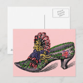 Carte Postale Chaussure perlée (Devant / Derrière)