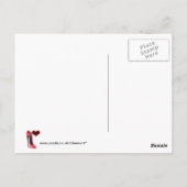 Carte Postale Chaussure Red Stiletto et coeur 3D (Dos)