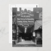 Carte Postale Chaussure Shine Parlor, années 1920 (Devant / Derrière)
