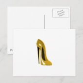 Carte Postale Chaussure Stiletto Jaune (Devant / Derrière)