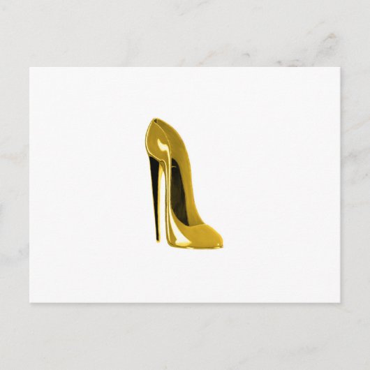 Carte Postale Chaussure Stiletto Jaune (Devant)