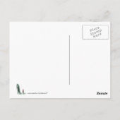 Carte Postale Chaussure Stiletto Vert et Art Lipstick (Dos)