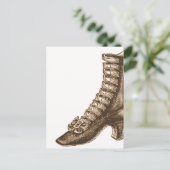 Carte Postale Chaussure victorienne haute hachée (Debout devant)