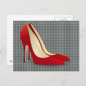 Carte Postale chaussures à talon rouge (Devant / Derrière)