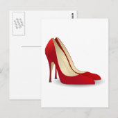 Carte Postale chaussures à talon rouge (Devant / Derrière)