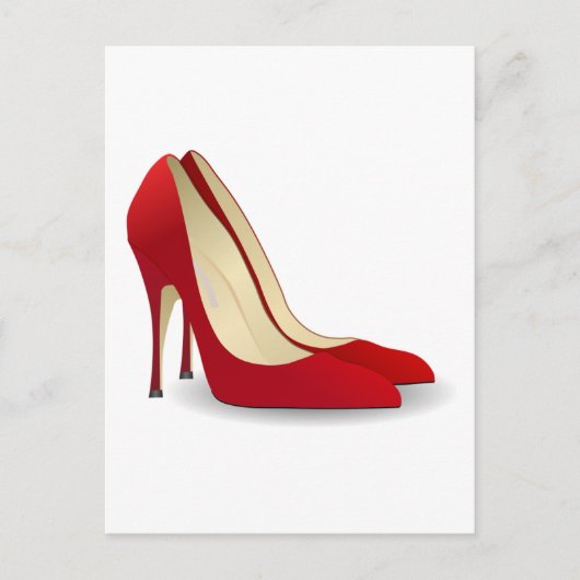 Carte Postale chaussures à talon rouge (Devant)