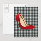Carte Postale chaussures à talon rouge (Devant / Derrière)