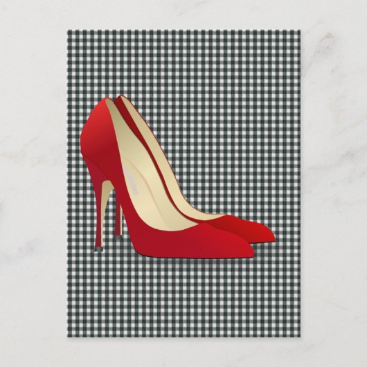 Carte Postale chaussures à talon rouge (Devant)