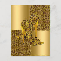 Chaussures à talons hauts élégantes en léopard dor