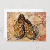 Carte Postale Chaussures, célèbre peinture Van Gogh, (Devant / Derrière)