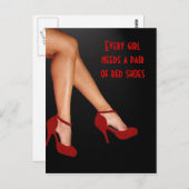 Carte postale Chaussures chaudes rouges (Devant / Derrière)