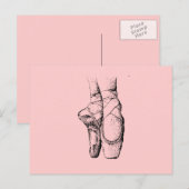 Carte Postale Chaussures de ballet (Devant / Derrière)