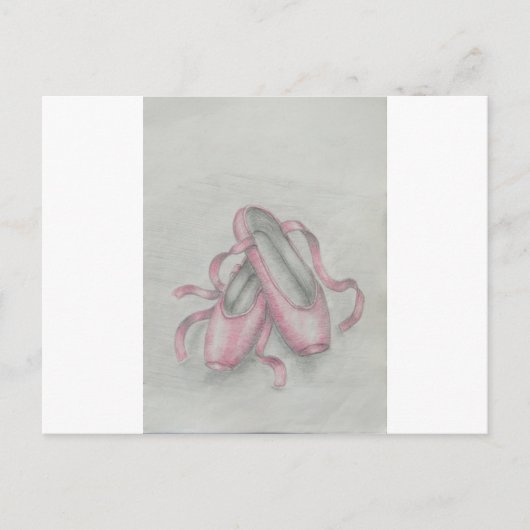 Carte Postale chaussures de ballet (Devant)