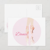 Carte Postale Chaussures de ballet de danse (Devant / Derrière)