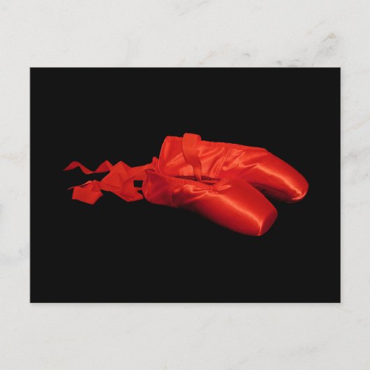 Carte Postale Chaussures de Ballet Rouge (Devant)