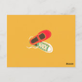 Carte Postale Chaussures de fille et baskets illustrées Mariage  (Dos)