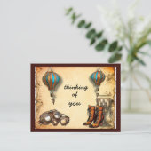 Carte Postale Chaussures de style Steampunk, Lunettes Ballons à  (Debout devant)