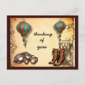 Carte Postale Chaussures de style Steampunk, Lunettes Ballons à  (Devant)