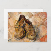 Carte Postale Chaussures de Van Gogh Peinture Art (Devant / Derrière)