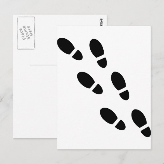 Carte Postale Chaussures - Empreinte (Devant / Derrière)