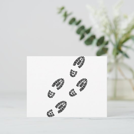 Carte Postale Chaussures - Empreinte (Debout devant)
