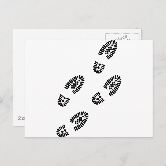 Carte Postale Chaussures - Empreinte (Devant / Derrière)