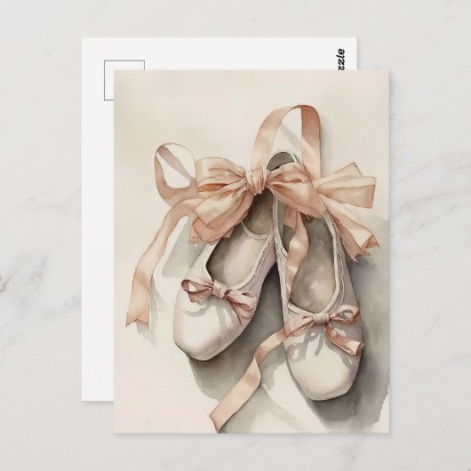 Carte postale Chaussures et vaches Ballet (Devant / Derrière)